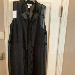 Black sheer overlay dress
